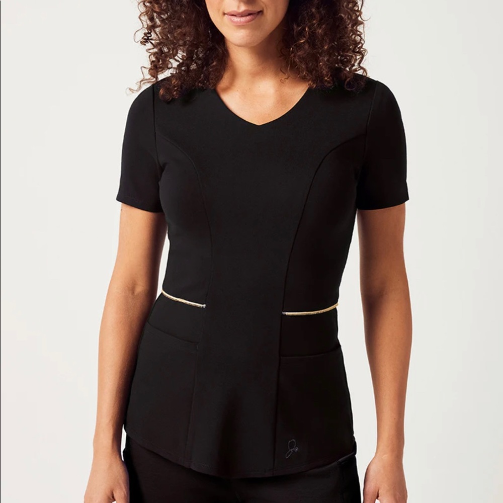 Jaanuu Zipper Waist Scrub Top (Large)